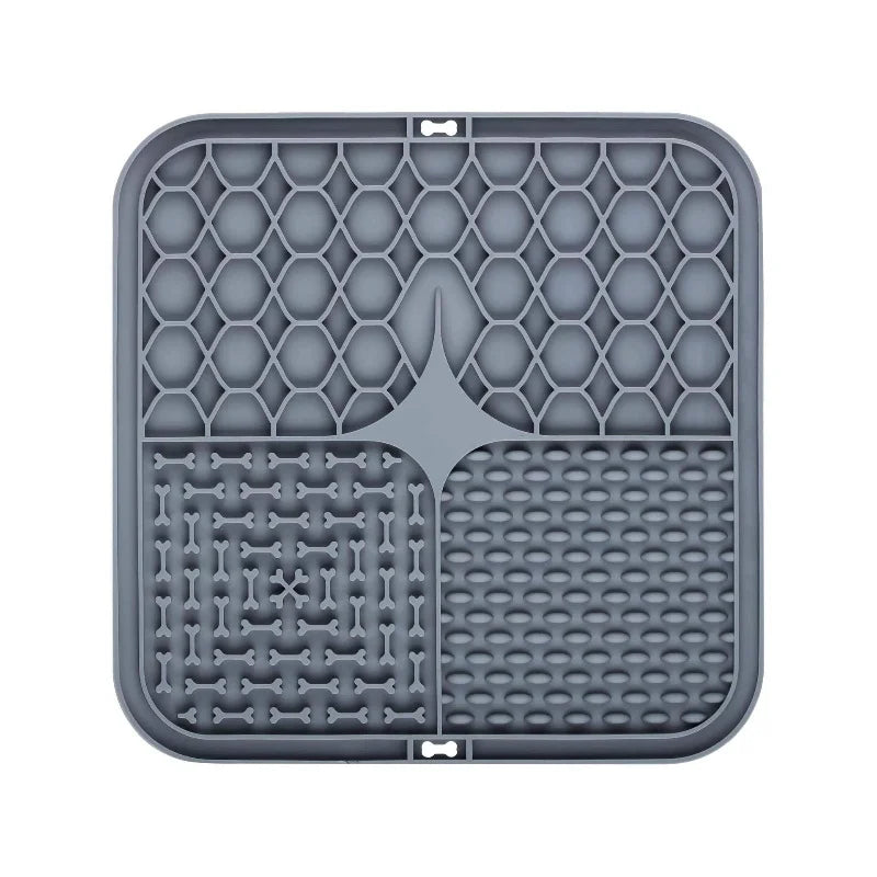 Pet lamber esteira de silicone cães pet placa de comida lenta para cão banho distração silicone cão otário treinamento de alimentos alimentador de cão suprimentos