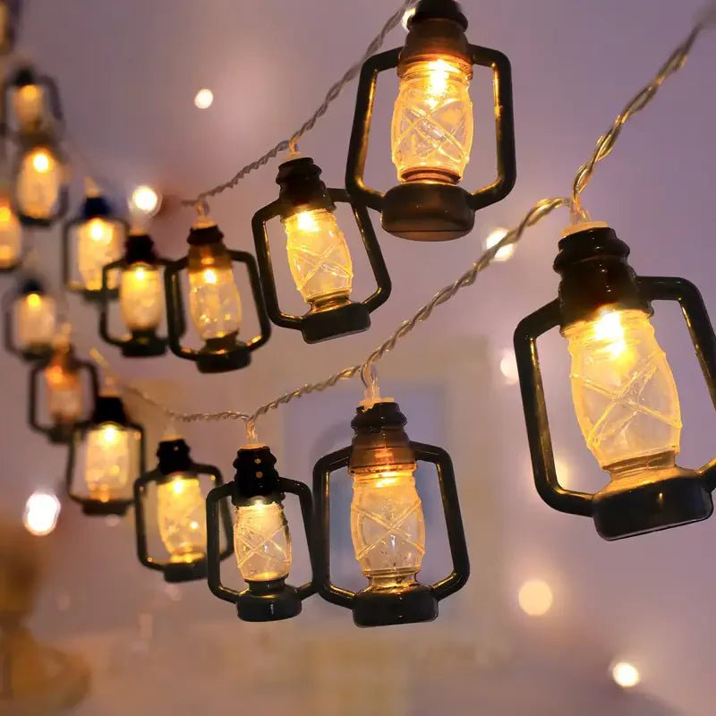 Lanterna luzes da corda 80 luzes led vintage natal dia das bruxas luzes decorativas da corda pátio jardim casa 484 - Kasa & Pet