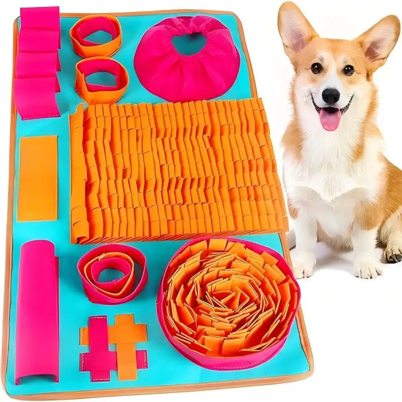 Tapete de Cheirar para Cães, Almofada Interativa de Alimentação Lenta para Cães Pequenos e Gatos, Brinquedo Quebra-Cabeça para Combater o Tédio e Estimulação Mental