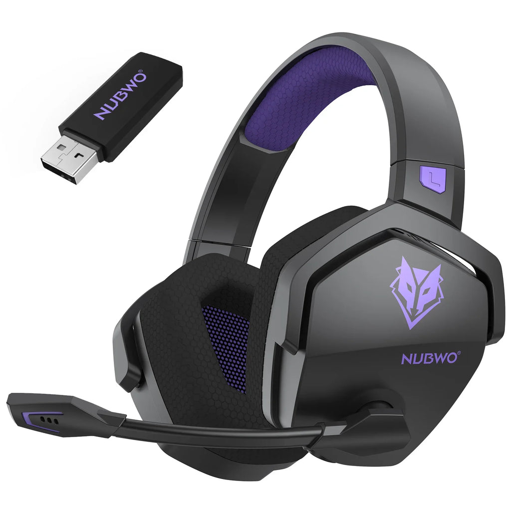 NUBWO G06 Gaming Headset 2.4GHz Bluetooth 5.3 Wireless Headphones Stereo Dual Mode Mic for PS5 PS4 PC Switch Mobile Phone Laptop