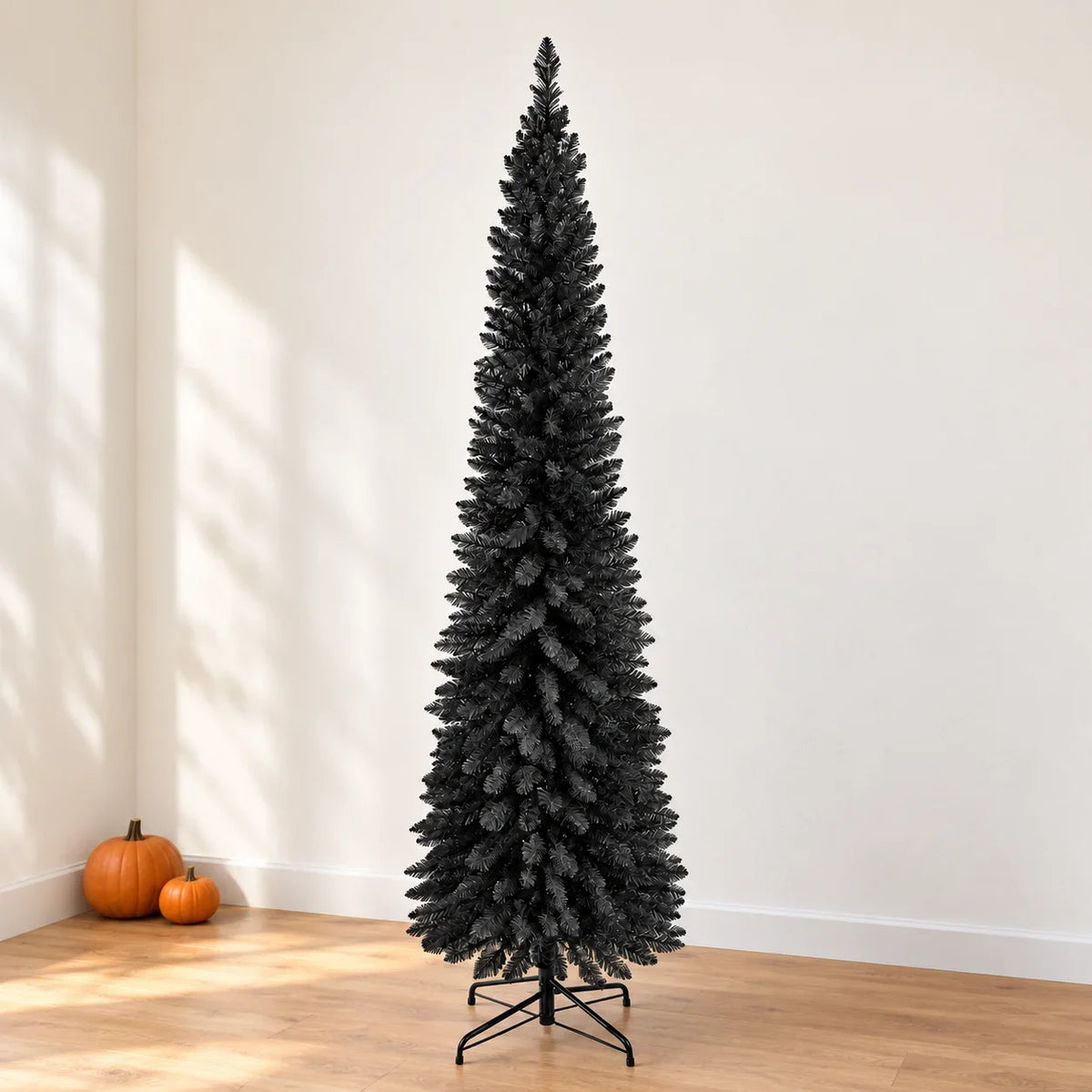 Árvore de Natal artificial preta, árvore decorativa para o Halloween, ideal para casa, escritório ou festas
