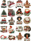 Adesivos de leitura de natal, artesanato e scrapbooking, brinquedos infantis, livro, adesivo decorativo, papelaria diy