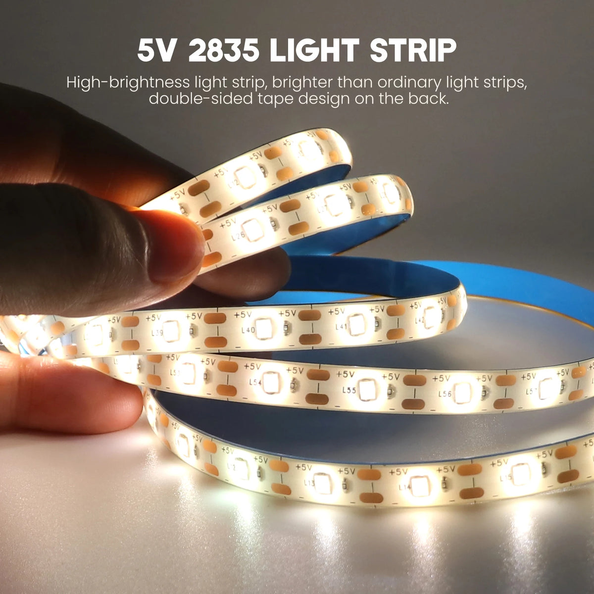 5v 2835 luz de tira led usb 60leds/m fita flexível led com interruptor branco quente à prova dwaterproof água luzes led para decoração do quarto