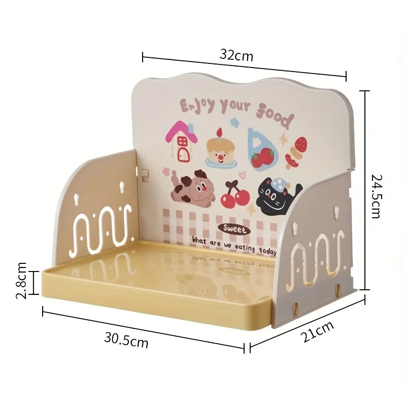 Mesa de Alimentação para Gatos e Cães, Antirrespingo, Antiderramamento, Fácil de Montar, Lavável, Estação de Alimentação para Tigelas de Comida e Água