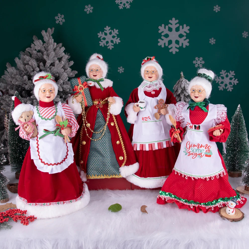 40cm natal anjo boneca estatueta brinquedo colher de árvore ornamentos em pé aniversário natal decorações navidad decoração para casa novedades