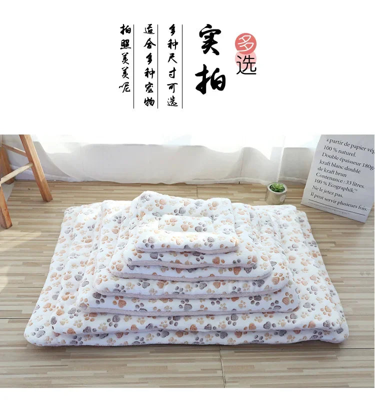 Tapete Dupla Face para Pets, Cama de Pelúcia Curta para Gatos e Cães Pequenos, Almofada Fofa para Animais de Estimação, Manta Quente para Gatinhos, Sofá-Cama para Gatos