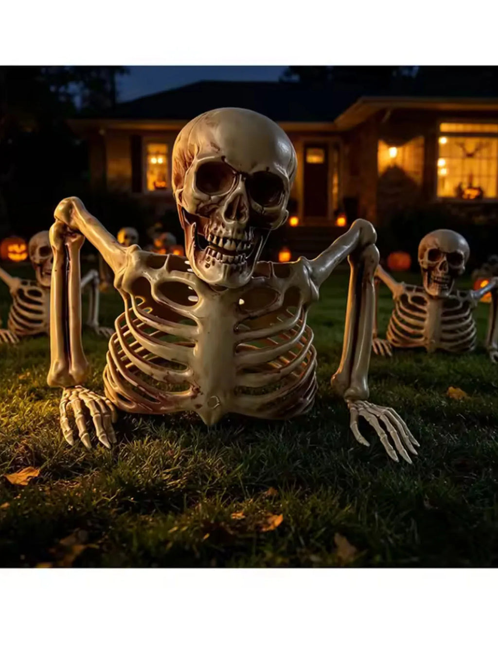 Festa de Halloween com Meio Esqueleto, Decoração de Cena Assustadora, Decoração para Escape Room Interno e Externo, Tema de Terror.