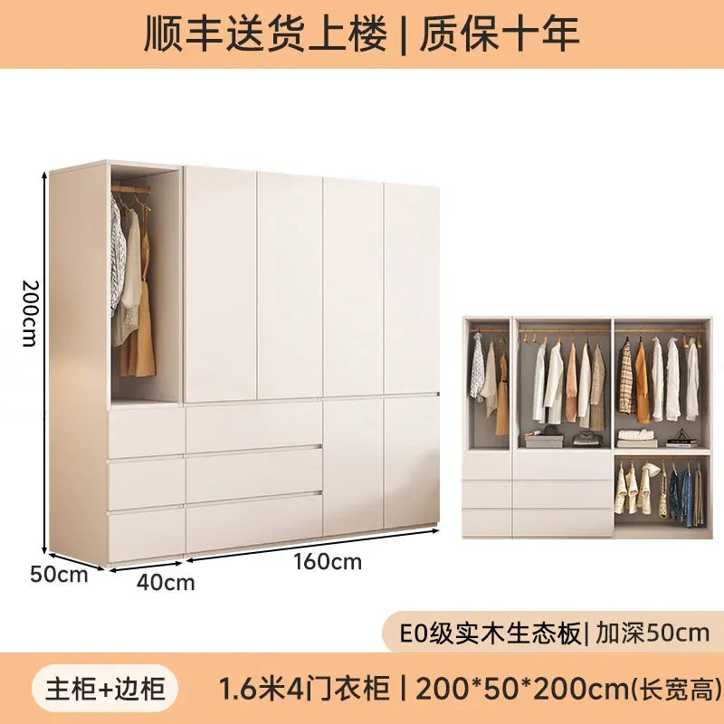 Guarda-roupa Armário com Gavetas e Prateleiras para Organização Doméstica, Armário de Canto Solteiro para Sala de Estar Kasa & Pet Store