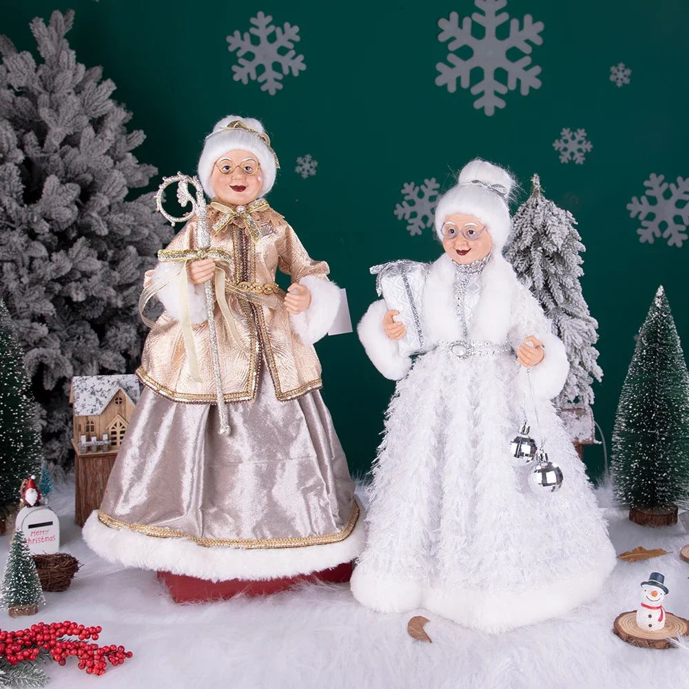 40cm natal anjo boneca estatueta brinquedo colher de árvore ornamentos em pé aniversário natal decorações navidad decoração para casa novedades