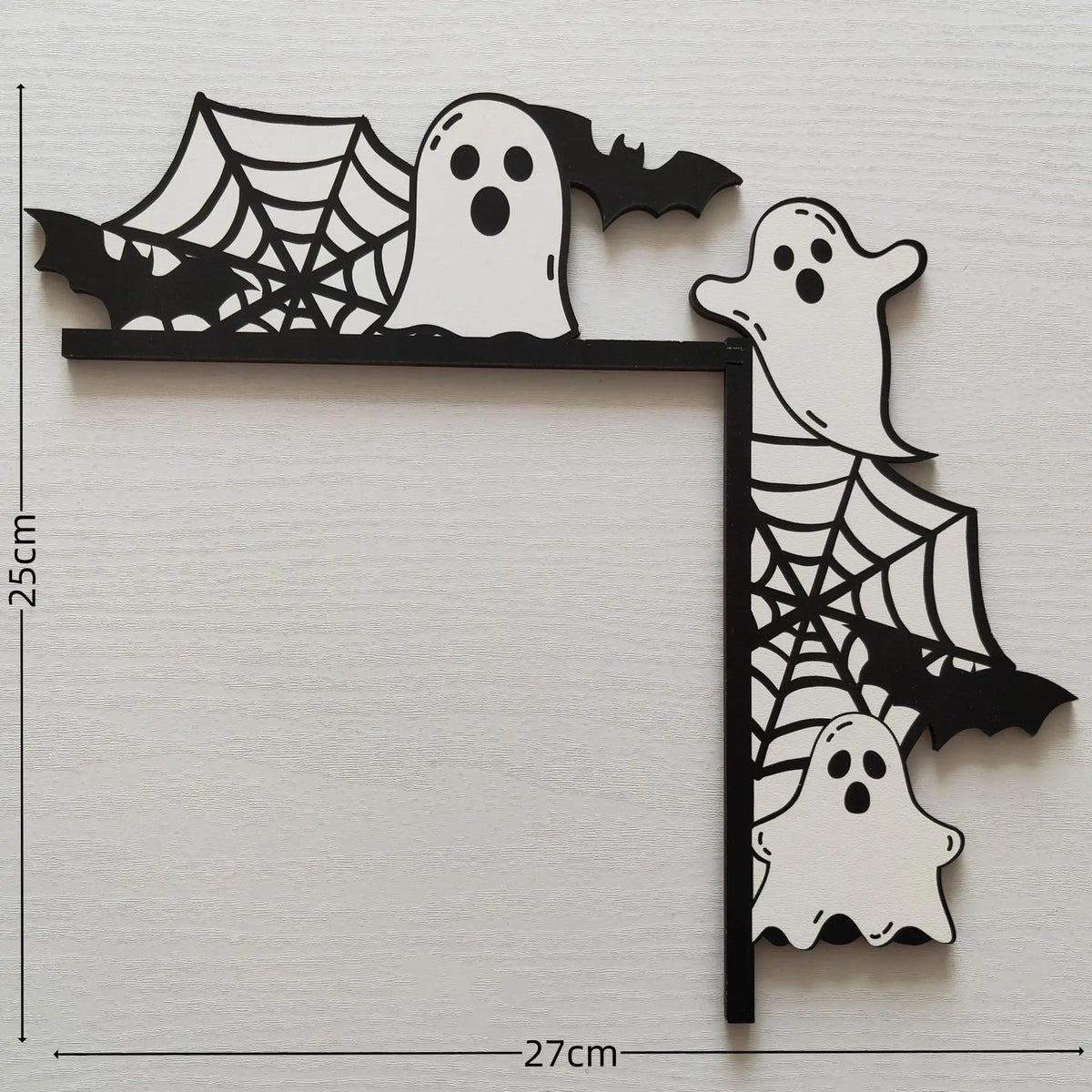 Halloween nova moldura de porta de madeira decoração porta canto casa aranha morcego fantasma decoração estilo gótico ornamento de halloween - Kasa & Pet