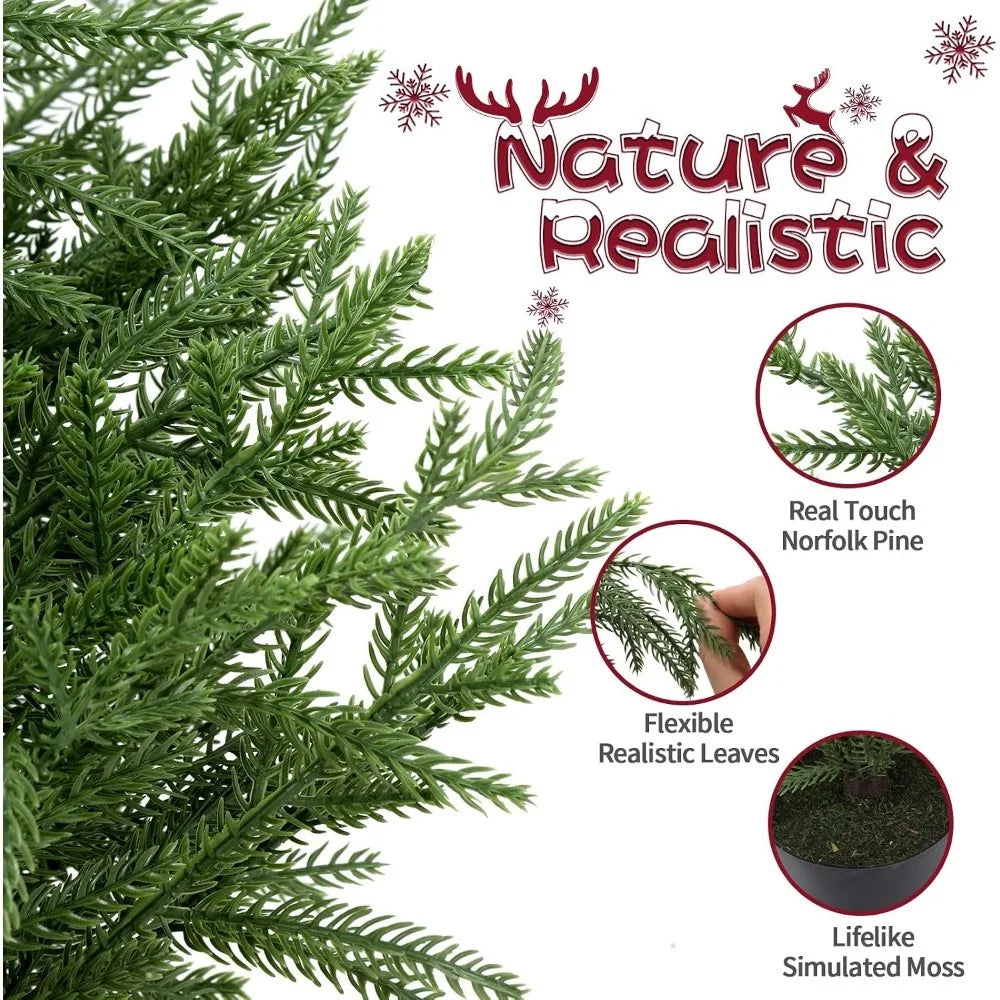 1Pç Ramo de Pinheiro Artificial de 60CM, Árvore de Natal Falsa para Varanda, Decoração de Natal Interna e Externa, Decoração para Casa e Jardim