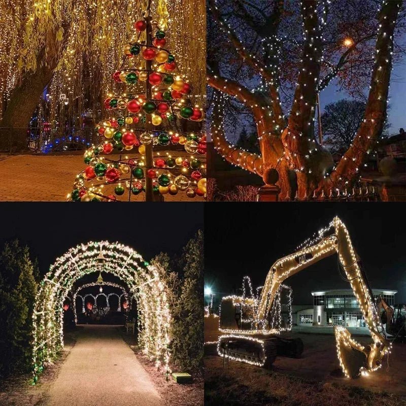 Corda de luz solar ao ar livre led decoração de natal, corda de luz solar luz de fadas jardim decoração de natal luz