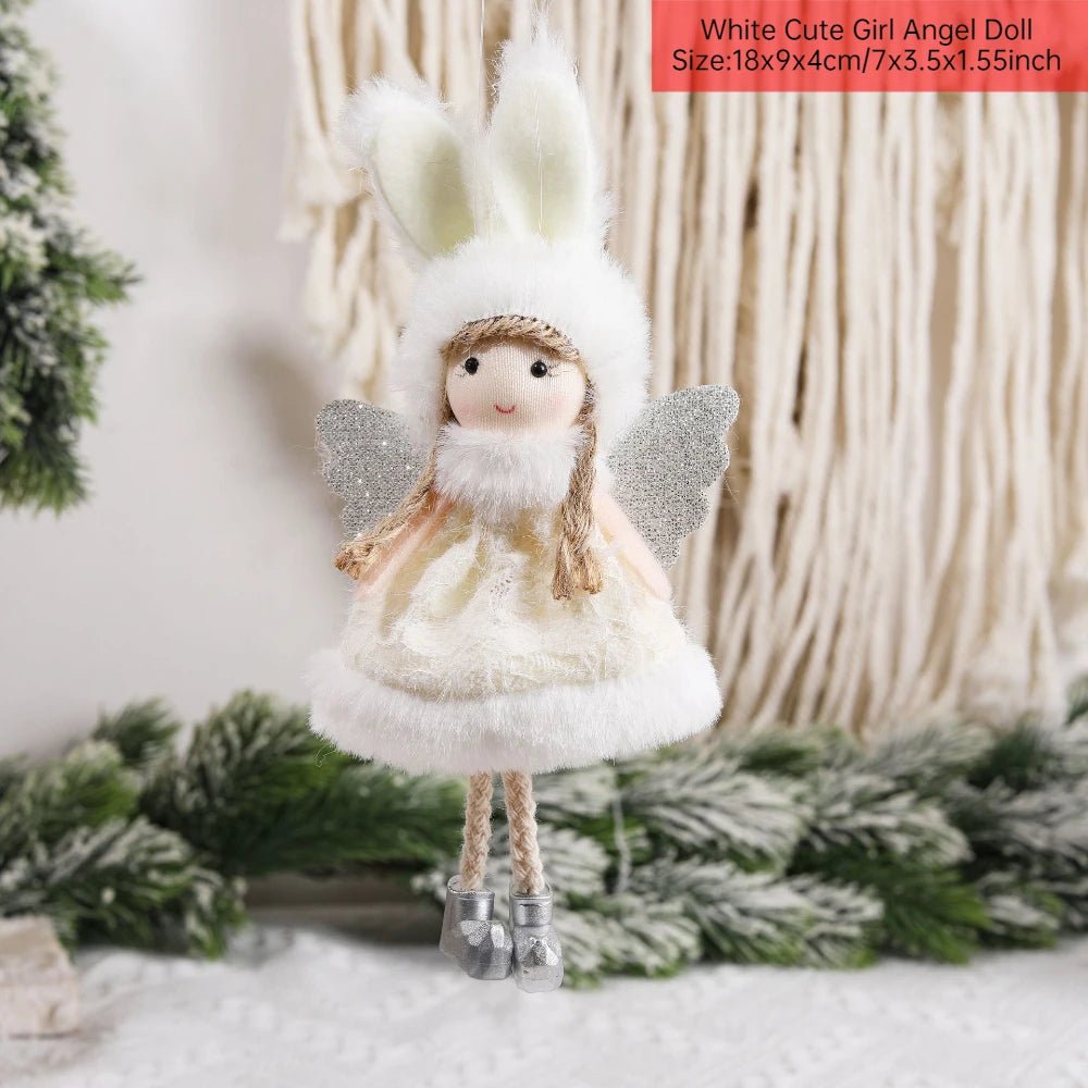 Ano novo 2024 natal anjo bonecas árvore de natal pingente ornamentos navidad 2022 decoração de natal para casa presentes natal noel deco