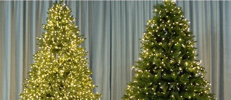 Guirlanda de Natal com Estrelas Cintilantes para Decoração de Ambientes, Luzes de Fada de Natal, Luzes de Fio de Cobre Verde com Plugue, 100m 200m 300m
