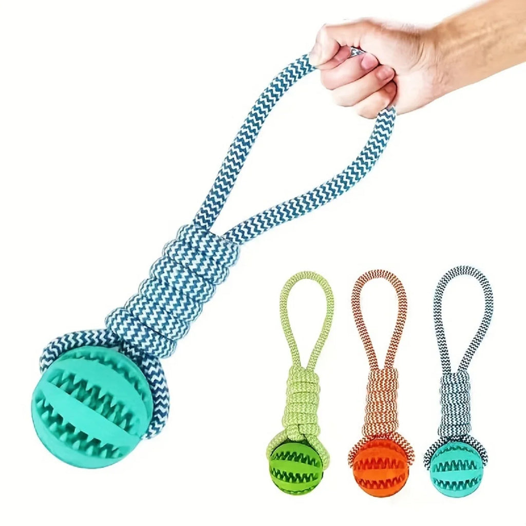 Brinquedo para Cães, Bola de Algodão Resistente a Mordidas, Bola Interativa para Limpeza de Dentes e Treinamento, Brinquedo Educativo