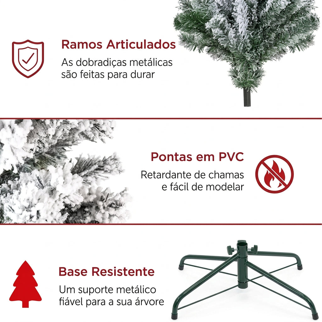1-2PCS Árvore de Natal Artificial de 45cm, Árvore de Pinheiro Coberta de Neve