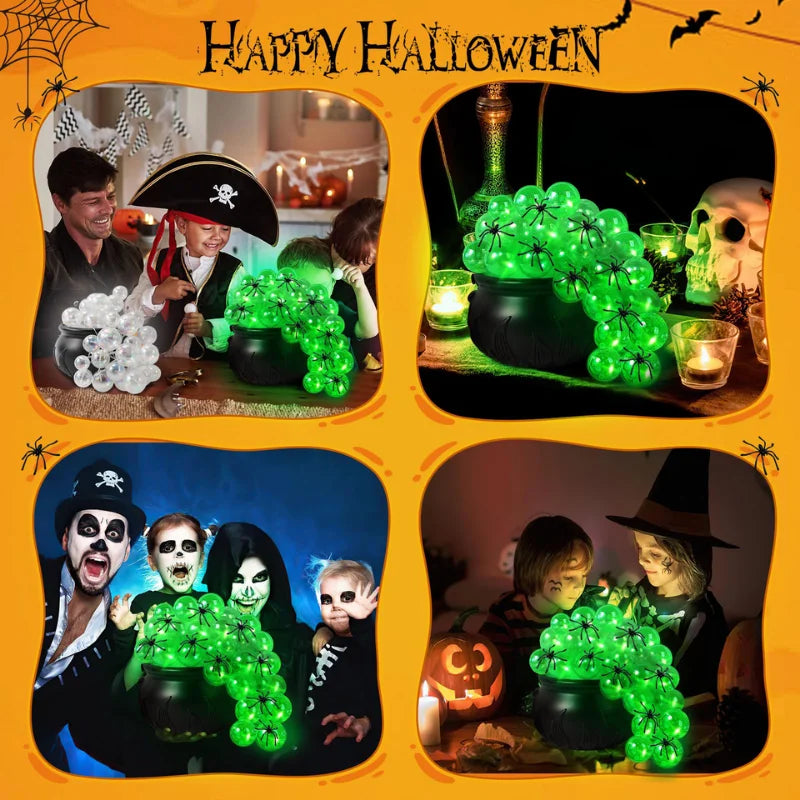 Halloween decoração interior diy bolha bruxa caldeirão conjunto grande tigela de plástico preto para festa assustadora decoração casa mesa cozinha