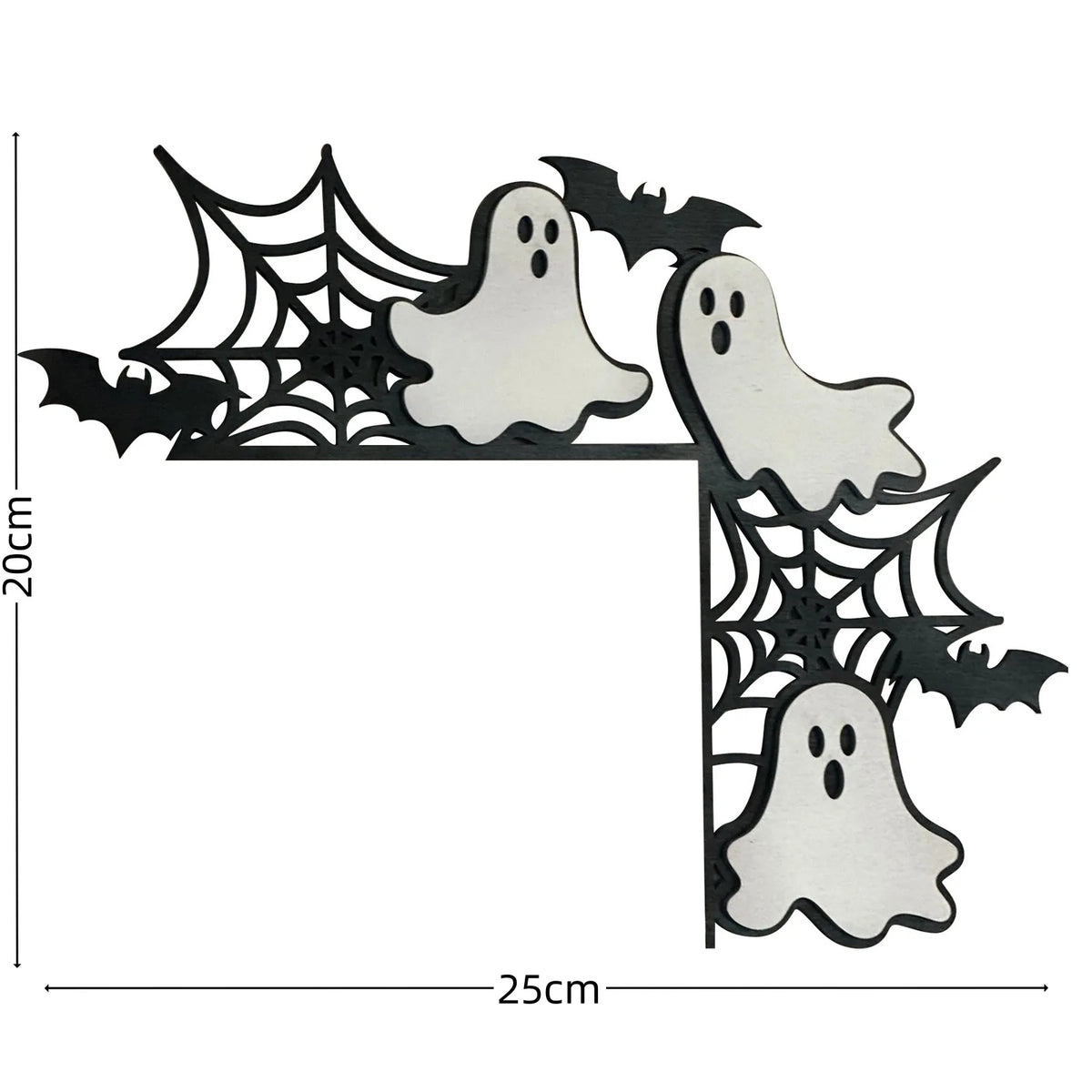 Halloween nova moldura de porta de madeira decoração porta canto casa aranha morcego fantasma decoração estilo gótico ornamento de halloween - Kasa & Pet