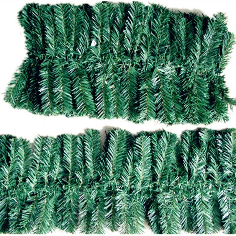 2.7m verde artificial guirlanda de natal poinsétia guirlanda de flores de natal árvore de natal rattan pendurado ornamento decoração