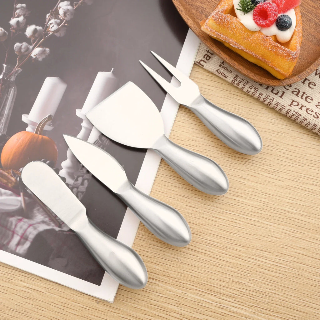 Conjunto de Utensílios para Cortar Manteiga com 6 Peças, Espalhadores de Queijo e Geléia, Cortador de Creme, Faca Multifuncional para Manteiga e Pão, Gadget de Cozinha