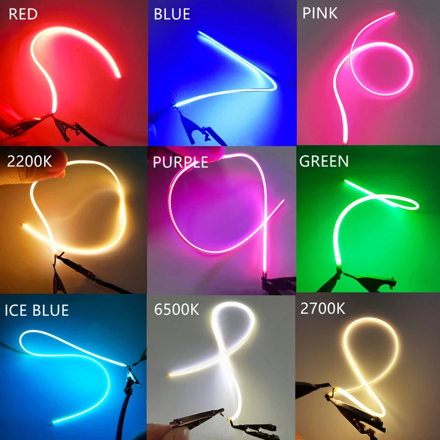 Led mesmo final filamento flexível ultra fino 3v espiral lâmpada filamento retro edison lâmpada peças diodo iluminação tira decoração