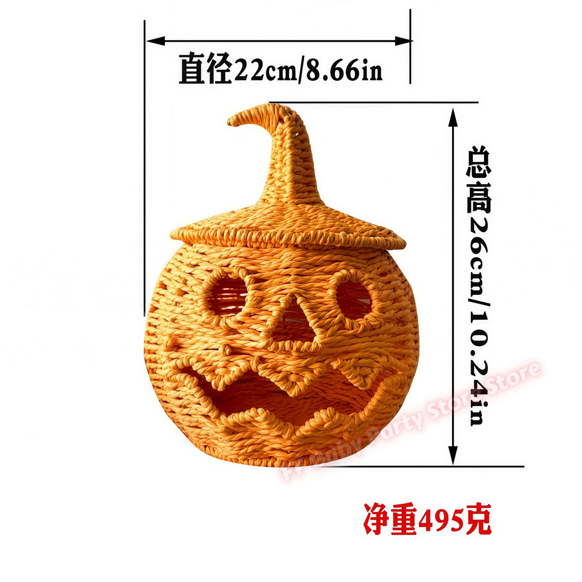 Decorações de Halloween, Lanterna de Abóbora de Vime Feita à Mão, Caixa de Armazenamento em Forma de Chapéu de Bruxa, Estátua Decorativa para Casa, Ornamentos de Natal - Kasa & Pet