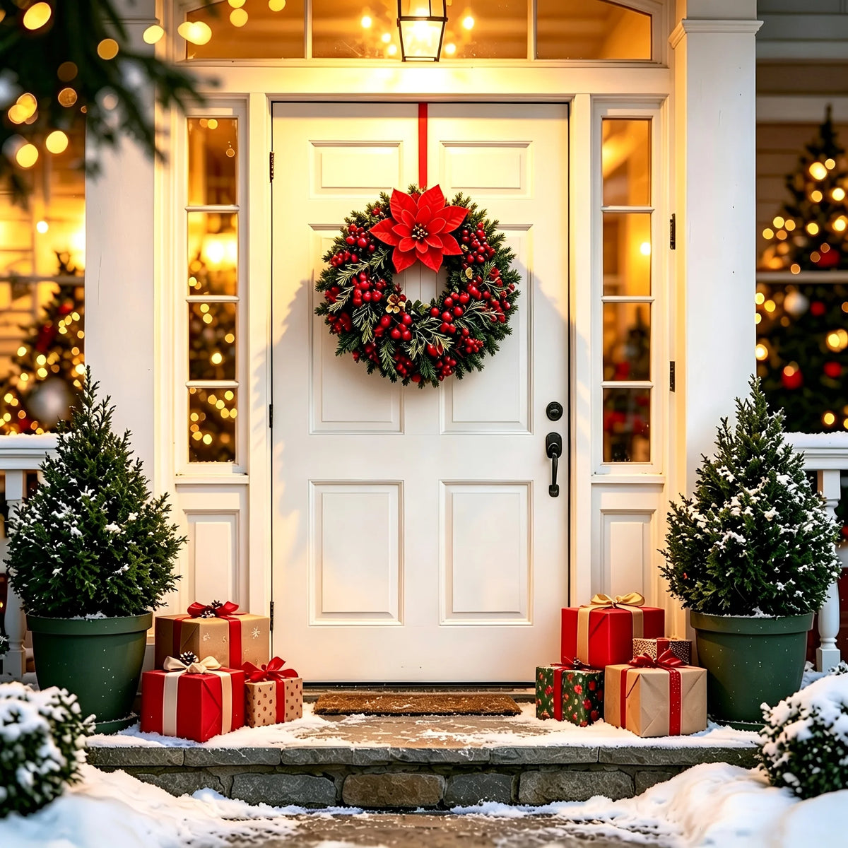 Guirlandas Decorativas de Natal de Alta Qualidade, Criadas com Ingenuidade para Criar uma Atmosfera Festiva e Cerimonial! Simula Selecionada