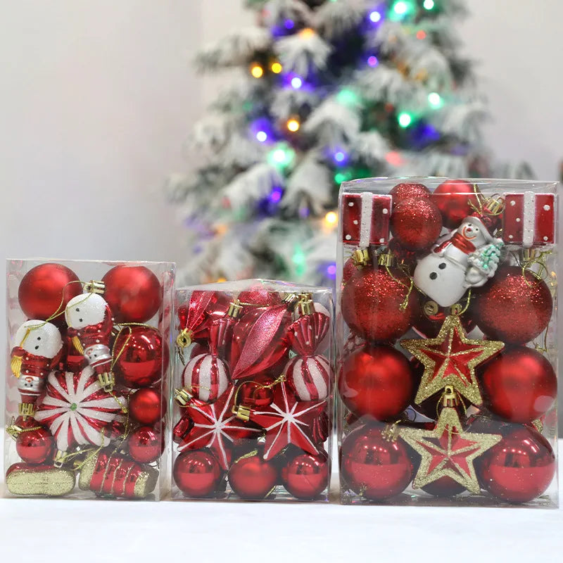 Bolas de Natal Vermelhas em Formato de Bengala Doce, Pingentes Grandes para Pendurar, Conjunto de Decorações de Natal para Casa 2026 Natal Ano Novo