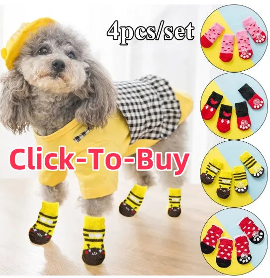 4 pçs inverno à prova dwaterproof água quente sapatos para cães de estimação antiderrapante botas de neve para raças pequenas cães filhote de cachorro gato chihuahua pet pata cuidados pug