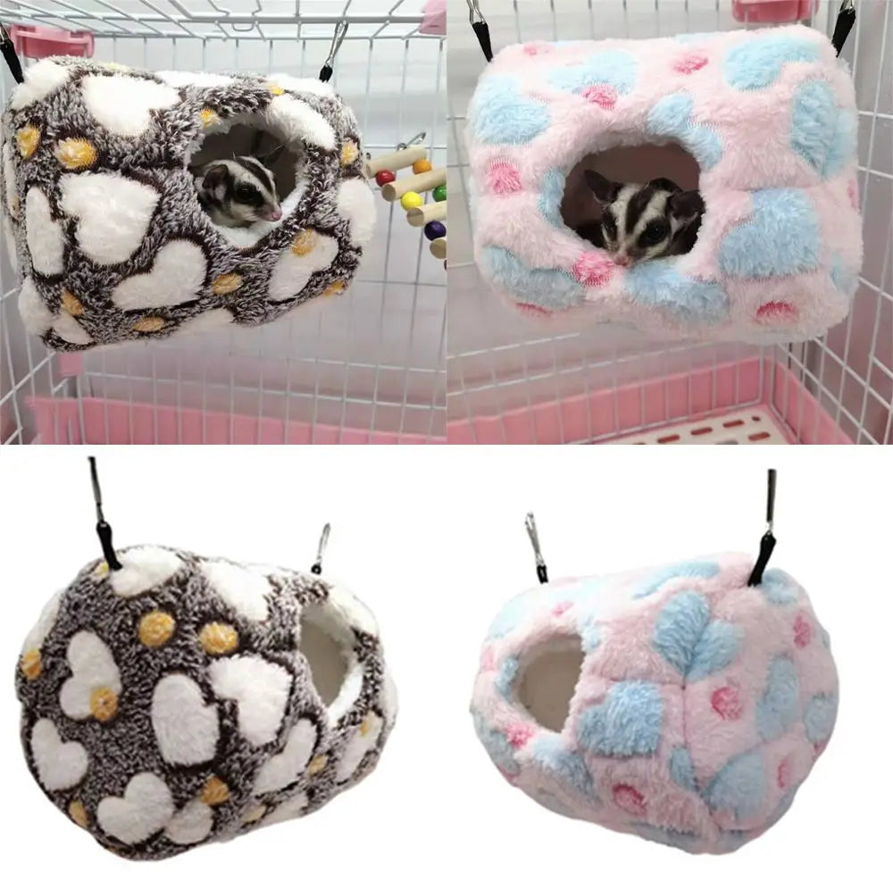 Pelúcia Pendurado Ninho De Pássaro, Camas De Esquilo, Gaiola De Hamster, Pet Hammock, Pet Sleeping Bag, Pet Shop