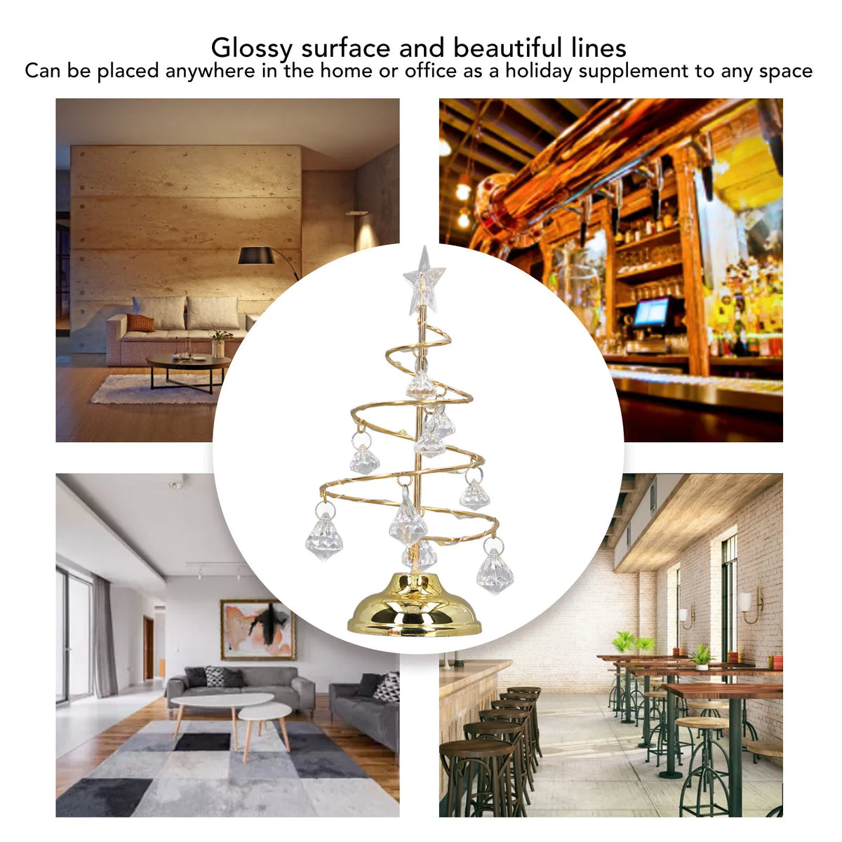 LED Christmas Tree Night Lights, pequeno ornamento decorativo de cristal, lâmpada tipo Xmas Tree, feliz ano novo presente - Kasa & Pet