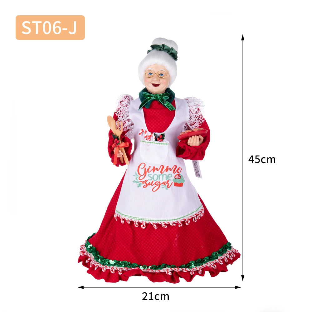 40cm natal anjo boneca estatueta brinquedo colher de árvore ornamentos em pé aniversário natal decorações navidad decoração para casa novedades