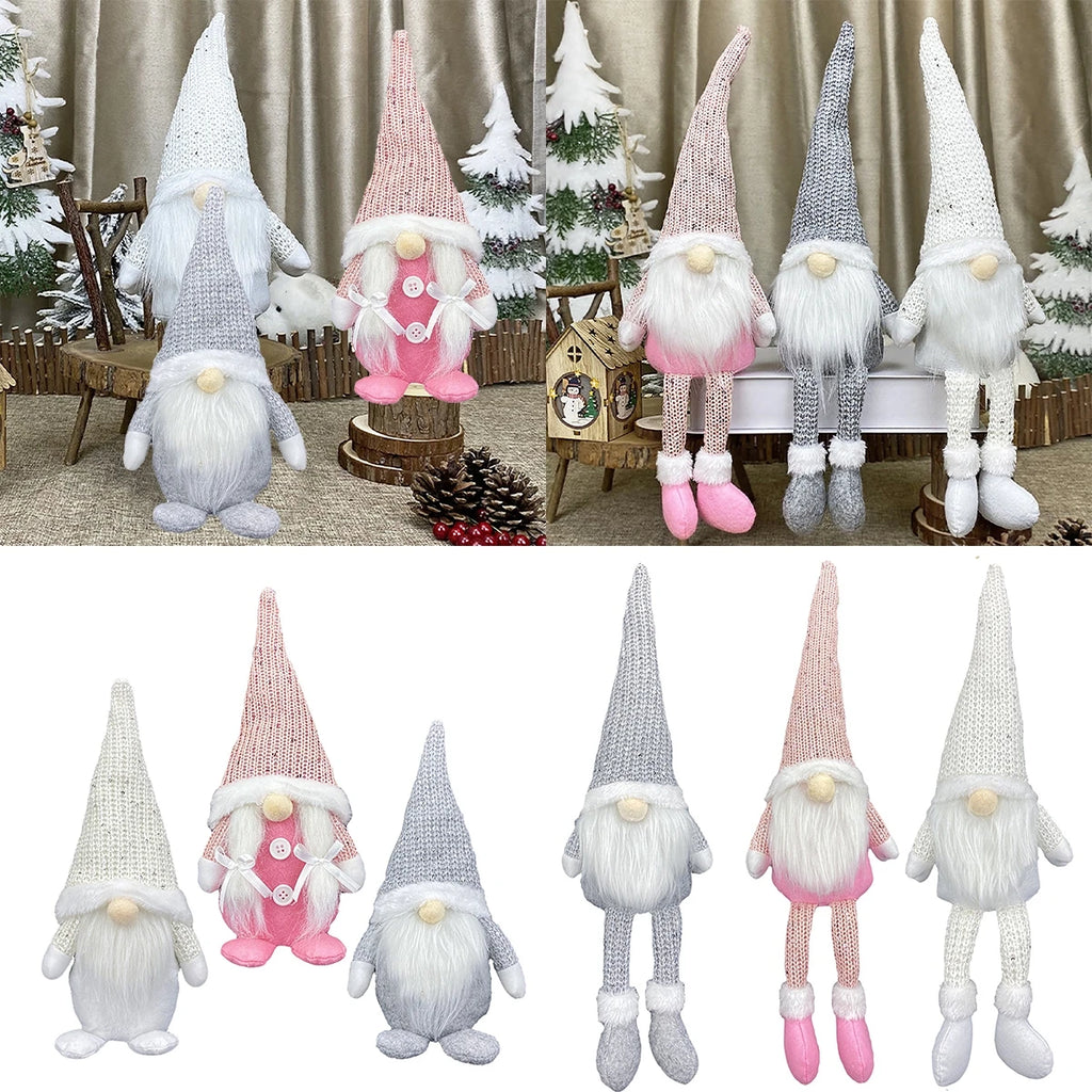 Gnome natal boneca sem rosto ornamento feliz natal decorações para casa 2024 navidad natal cristmas presente de natal ano novo 2025