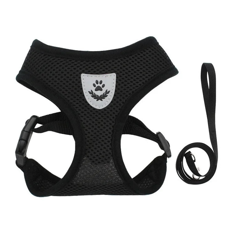 Trela e arnês para gatos, tenda para gatos, cinto de pescoço para gatos, anti-fuga, animais de estimação, colete, cinto de pescoço para cães mbd01