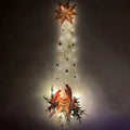 Decoração de parede com cena de nascimento iluminada por LED, ornamento de parede para o Natal, representando o nascimento de Jesus.