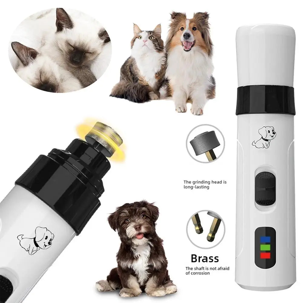 Cão aparador de unhas elétrico moedor de unhas filhote de cachorro gato cortador de unhas profissional pet grooming gadget diamante bit cabeça substituição