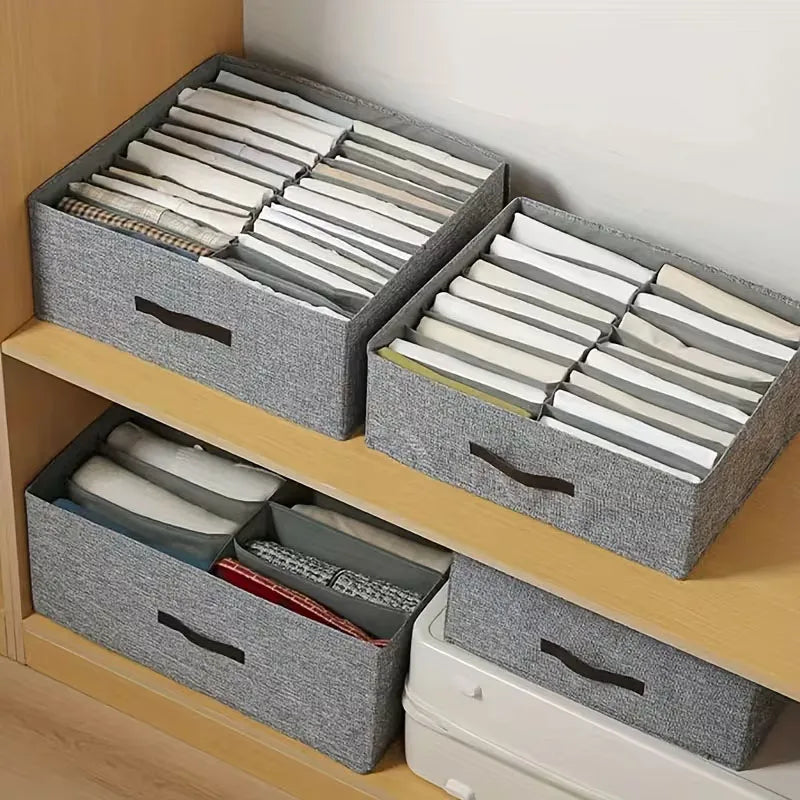 Guarda-roupa organizador de armazenamento de roupas camisola camiseta caixa de armazenamento engrossado calças caixa de armazenamento roupa interior meias organizador para casa