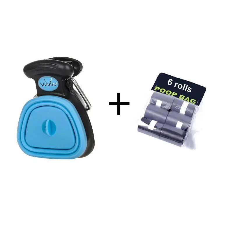 Dispensador de saco de cocô de cachorro, viagem dobrável, colher de cocô, limpo, selecionador de resíduos de animais, ferramentas de limpeza, produtos para animais de estimação Kasa & Pet