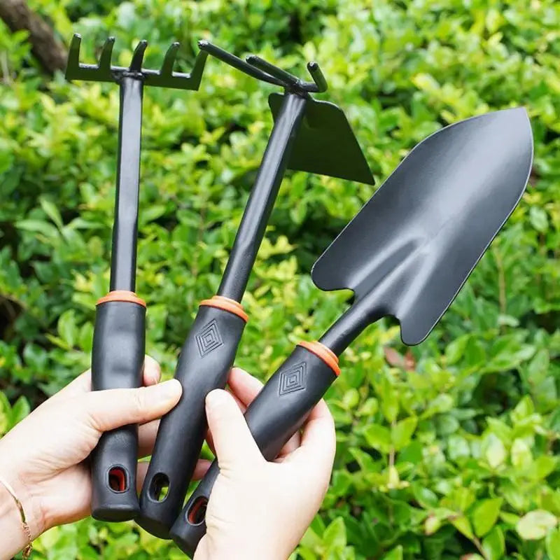Conjunto de Ferramentas de Jardim Safe Edge Mini: Pá, Rastelo e Espátula Pequenas para Atividades de Plantio de Flores e Vegetais em Família