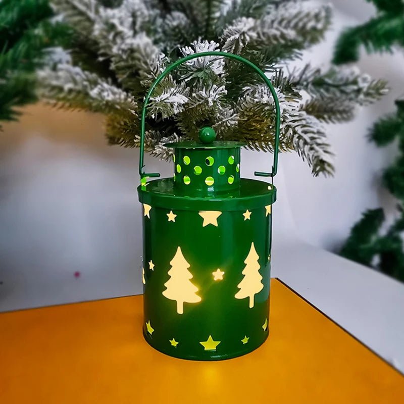 Lanternas de Natal vintage com luz LED, decoração festiva para festa doméstica, decorações elegantes - Kasa & Pet
