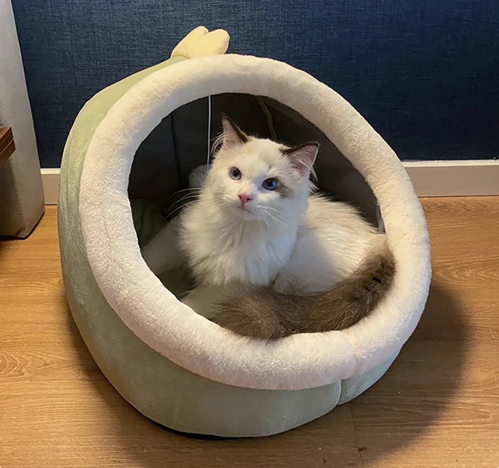 Cama para Gatos A1 Deep Sleep, Cama para Animais de Estimação com Desenho Animado, Dobrável, Removível e Lavável, Cama para Dormir para Cães Pequenos, Tapete, Bolsa, Caverna, Cama para Gatos