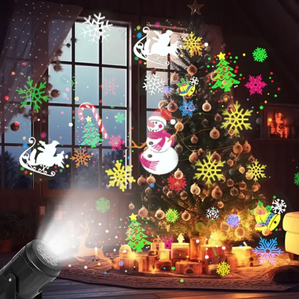 16 padrões de luzes de projetor de natal rotativa decoração de natal ao ar livre/interno projetor led para festa de férias decoração de natal