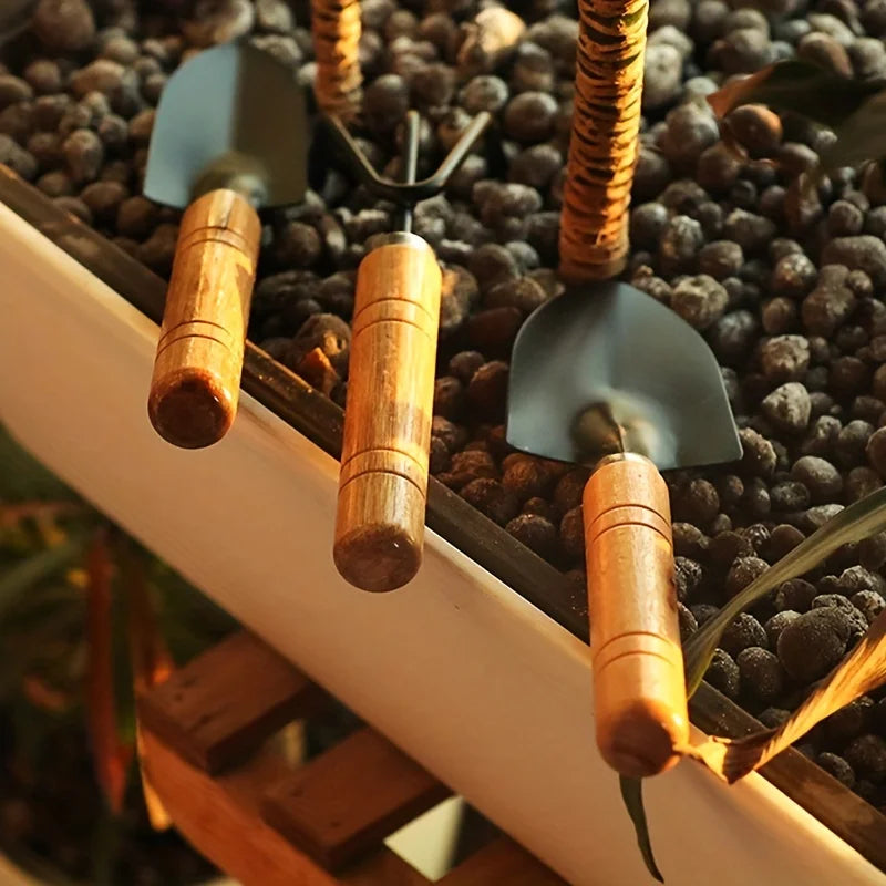Mini Kit Jardinagem com Rake Trowel e Pá, Garden Tool Set, Plantas Suculentas e Cultivo do Solo