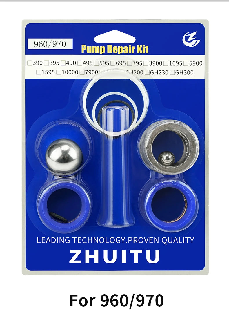 Kit de reparo de bomba de pulverizadores mal ventilados 244194 / 248212 / 287835 / 248213 / 246341   Haste do êmbolo da bomba do filtro da junta de vedação 395 695 960 833 1095