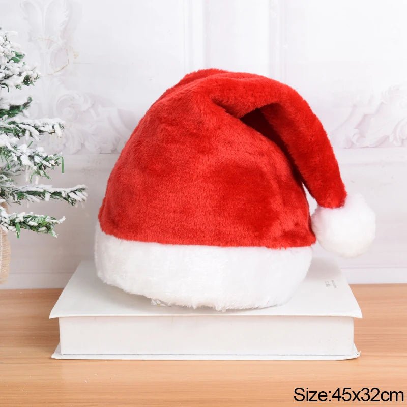 Gorro de Natal Tricotado 2026 com Pompom Fofo para Adultos, Touca Macia de Papai Noel, Presente de Ano Novo para Família, Decoração de Natal