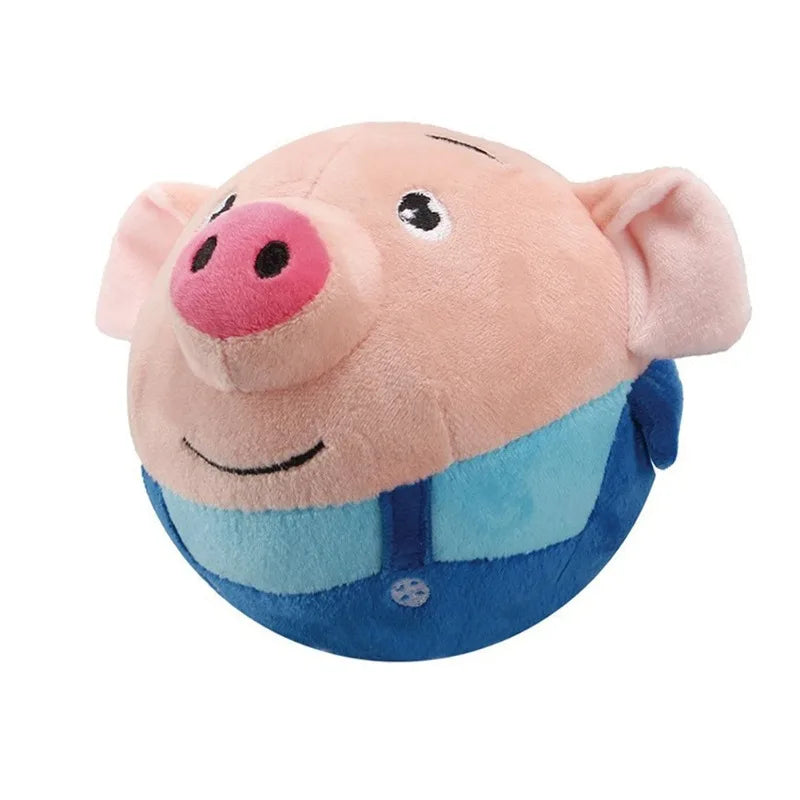 Brinquedo Eletrônico para Animais de Estimação, Bola para Gato, Bola Saltitante para Cães, Bola com Música e Vibração, Bola Interativa para Mastigar, Brinquedo de Pelúcia em Movimento para Cães