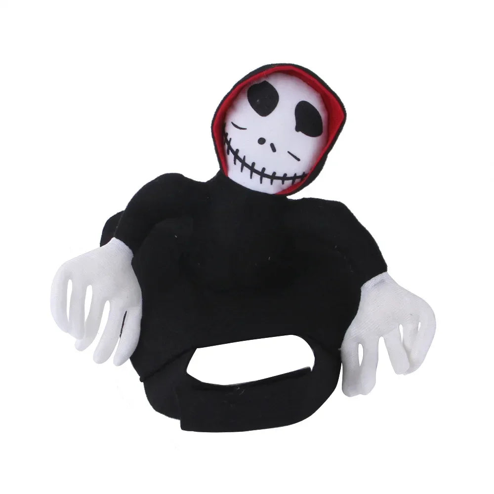 Fantasia de Halloween para Cães de Estimação, Estilo Esqueleto Ceifador, Roupa de Cosplay para Cães, Traje Engraçado para Cães de Médio e Grande Porte, Vestido de Festa para Cães