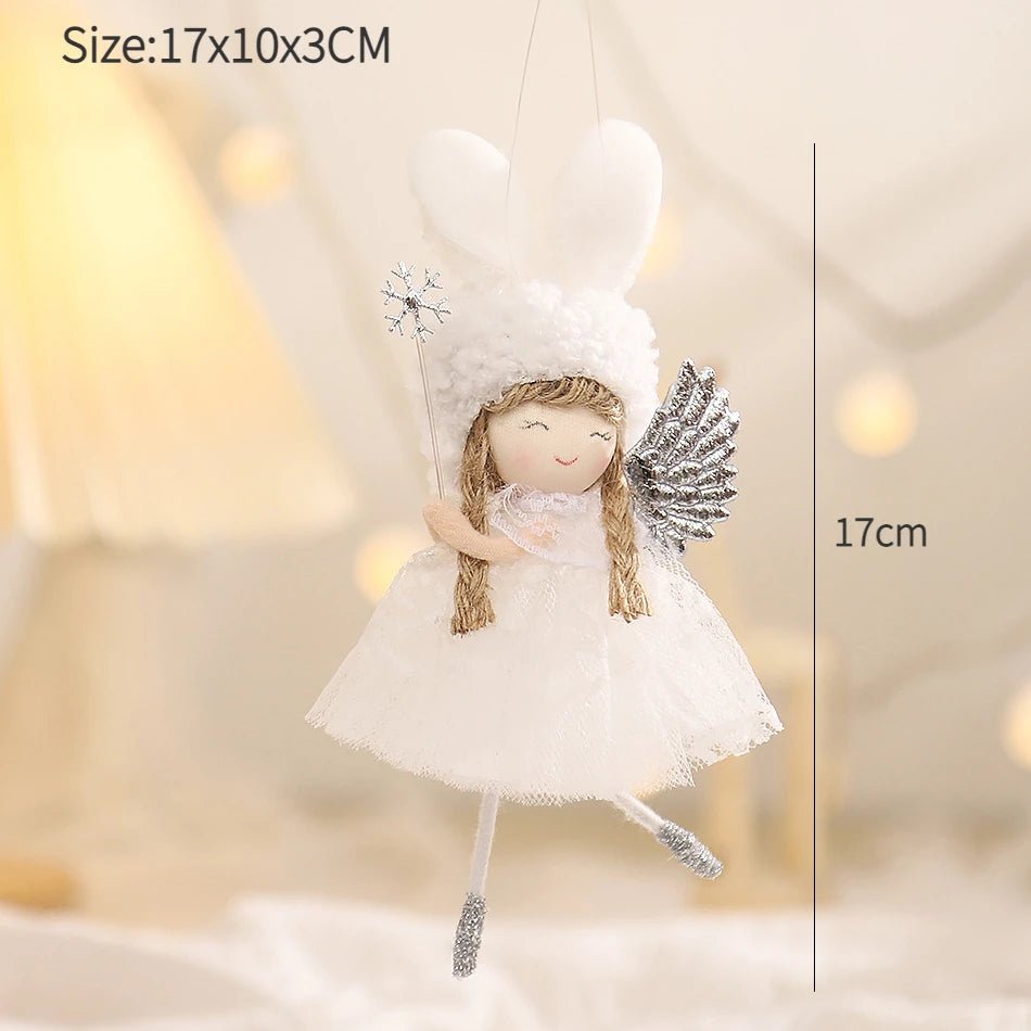 Ano novo 2024 natal anjo bonecas árvore de natal pingente ornamentos navidad 2022 decoração de natal para casa presentes natal noel deco