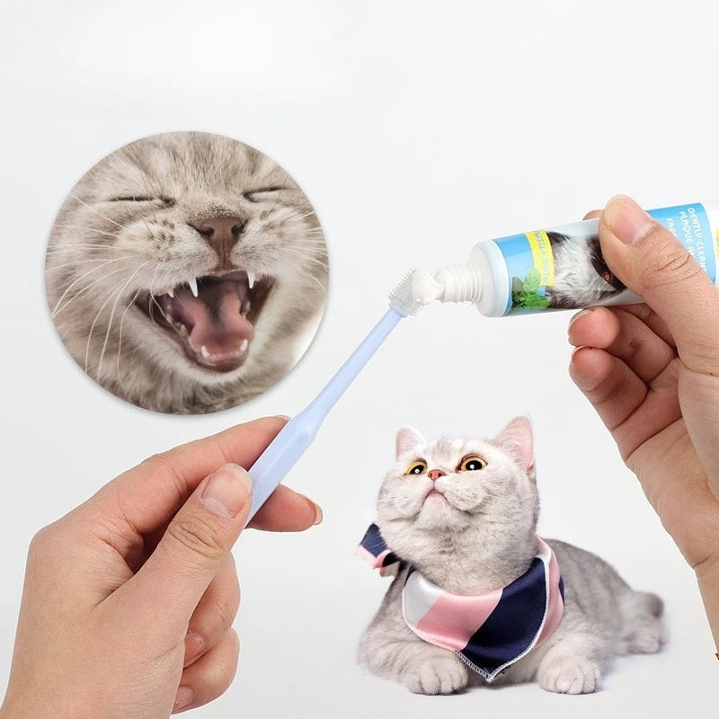 360 °   Escova de Dentes para Animais de Estimação, Escova Macia para Limpeza Bucal de Cães, Escova de Cuidado Dental para Gatos