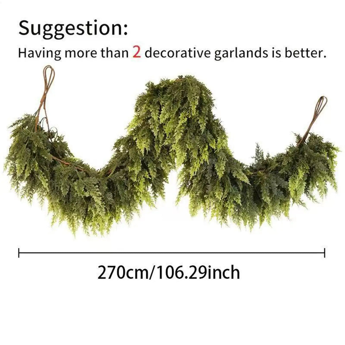 Decorações de árvore de natal feriado falso guirlanda cedro rattan grinalda artificial pinho guirlanda casamento casa lareira porta decoração